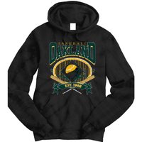 Oakland Baseball Home Plate & Bat Script Fan Tie Dye Hoodie