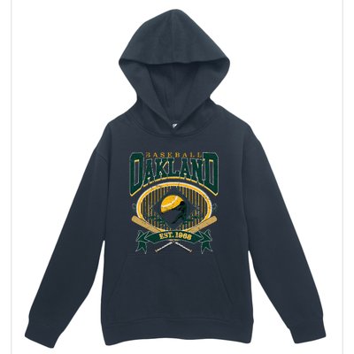 Oakland Baseball Home Plate & Bat Script Fan Urban Pullover Hoodie