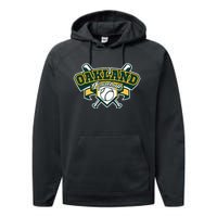 Oakland Baseball Home Plate & Bat Script Gameday Fan Performance Fleece Hoodie