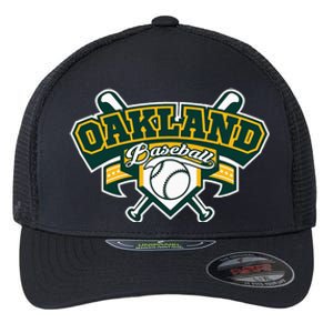 Oakland Baseball Home Plate & Bat Script Gameday Fan Flexfit Unipanel Trucker Cap