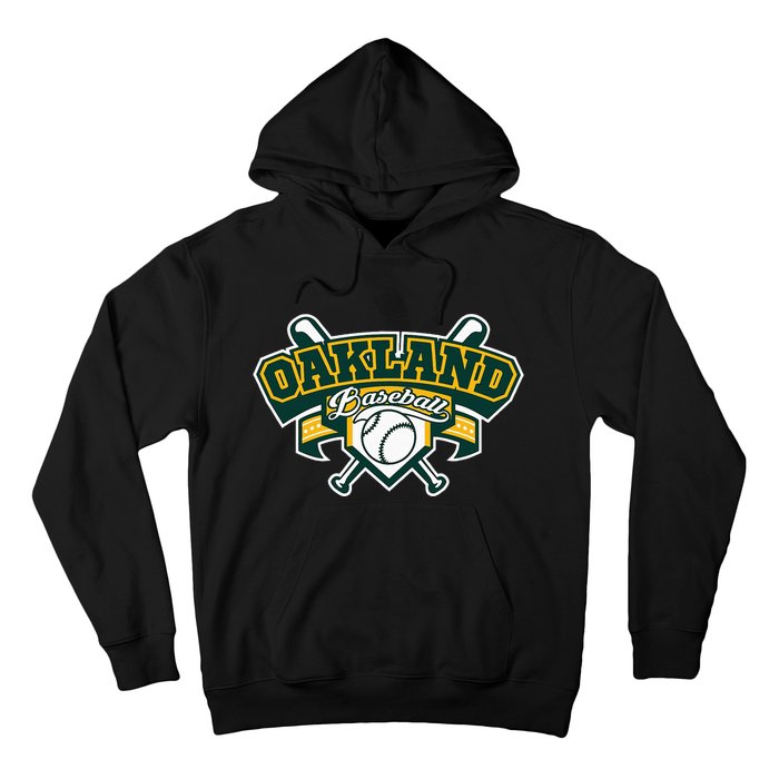 Oakland Baseball Home Plate & Bat Script Gameday Fan Hoodie