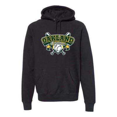 Oakland Baseball Home Plate & Bat Script Gameday Fan Premium Hoodie