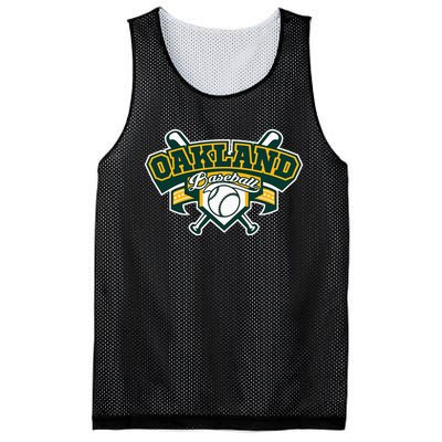 Oakland Baseball Home Plate & Bat Script Gameday Fan Mesh Reversible Basketball Jersey Tank