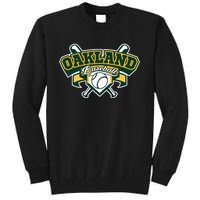 Oakland Baseball Home Plate & Bat Script Gameday Fan Tall Sweatshirt