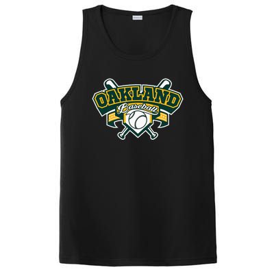 Oakland Baseball Home Plate & Bat Script Gameday Fan PosiCharge Competitor Tank