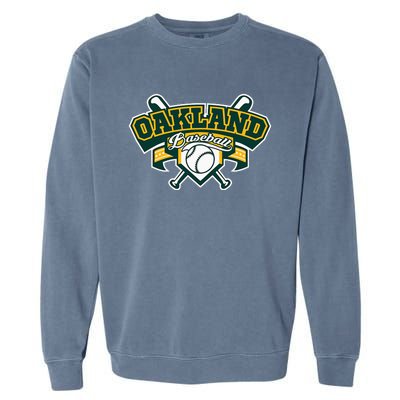 Oakland Baseball Home Plate & Bat Script Gameday Fan Garment-Dyed Sweatshirt