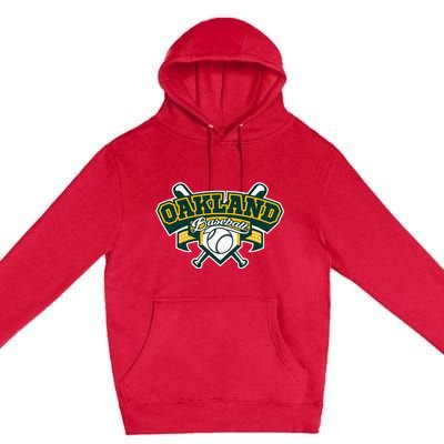 Oakland Baseball Home Plate & Bat Script Gameday Fan Premium Pullover Hoodie