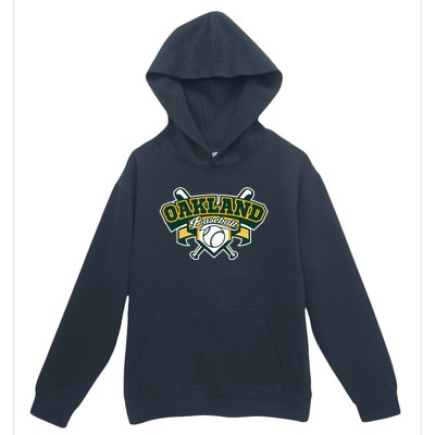 Oakland Baseball Home Plate & Bat Script Gameday Fan Urban Pullover Hoodie