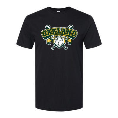 Oakland Baseball Home Plate & Bat Script Gameday Fan Softstyle CVC T-Shirt