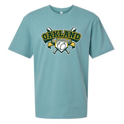 Oakland Baseball Home Plate & Bat Script Gameday Fan Sueded Cloud Jersey T-Shirt