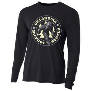 Oklahoma Bigfoot Hunter Believe State Pride Cooling Performance Long Sleeve Crew