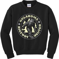 Oklahoma Bigfoot Hunter Believe State Pride Kids Sweatshirt