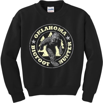 Oklahoma Bigfoot Hunter Believe State Pride Kids Sweatshirt