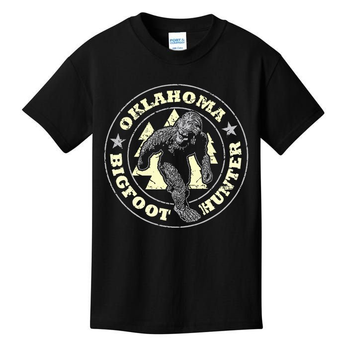 Oklahoma Bigfoot Hunter Believe State Pride Kids T-Shirt