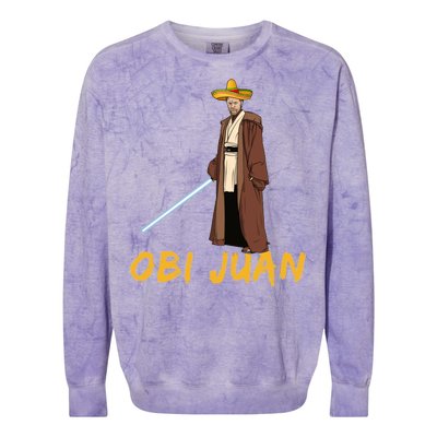 Obi Juan Funny Cinco De Mayo Colorblast Crewneck Sweatshirt