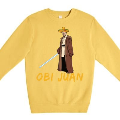 Obi Juan Funny Cinco De Mayo Premium Crewneck Sweatshirt