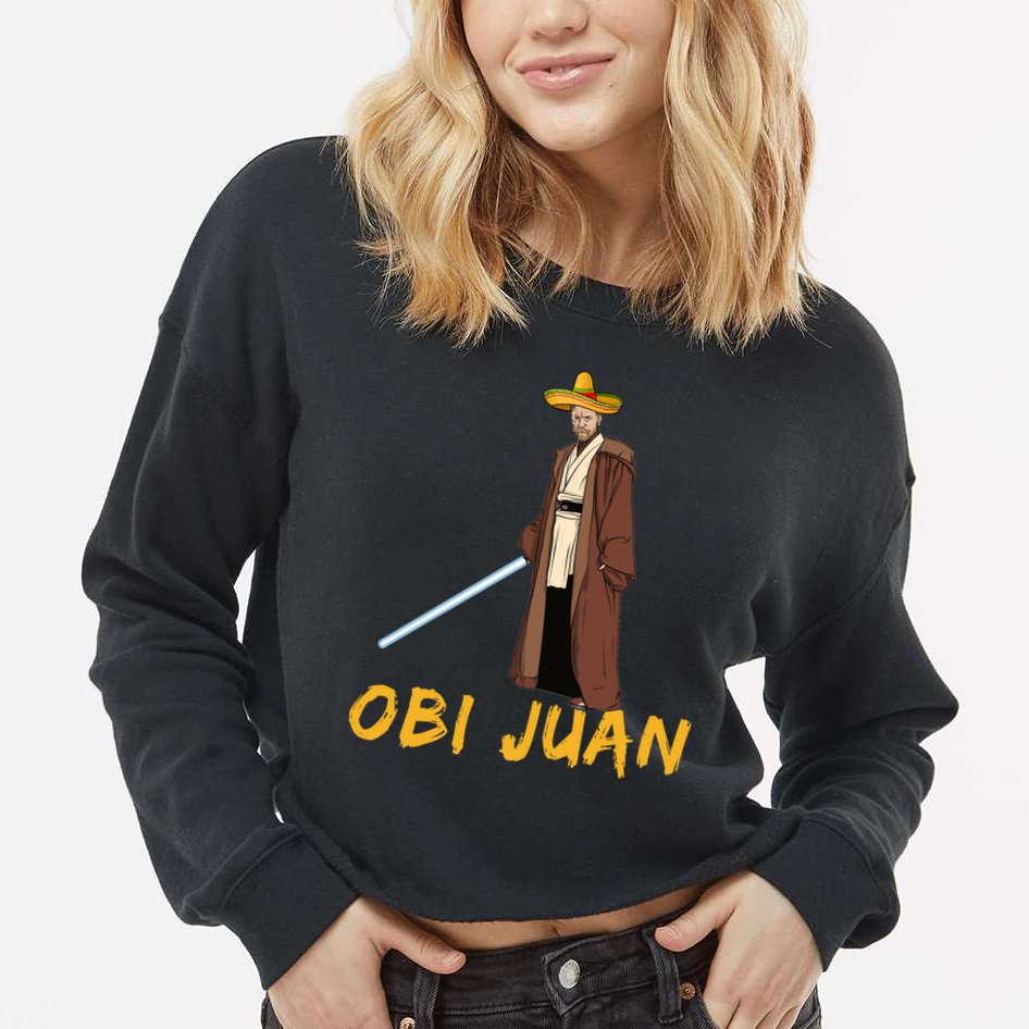 Obi Juan Funny Cinco De Mayo Cropped Pullover Crew