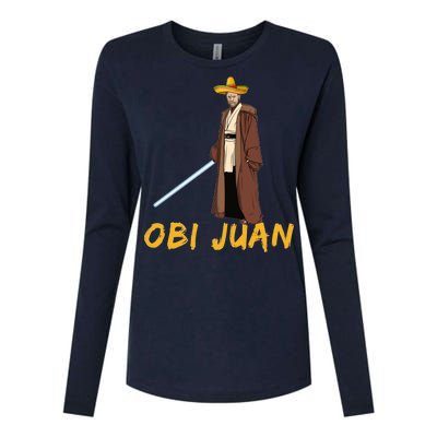 Obi Juan Funny Cinco De Mayo Womens Cotton Relaxed Long Sleeve T-Shirt