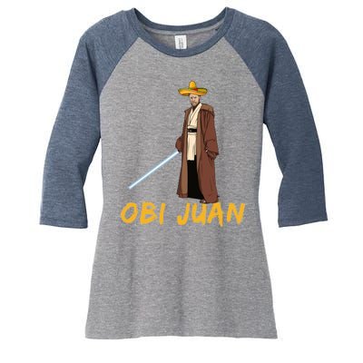 Obi Juan Funny Cinco De Mayo Women's Tri-Blend 3/4-Sleeve Raglan Shirt