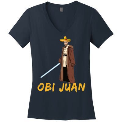 Obi Juan Funny Cinco De Mayo Women's V-Neck T-Shirt