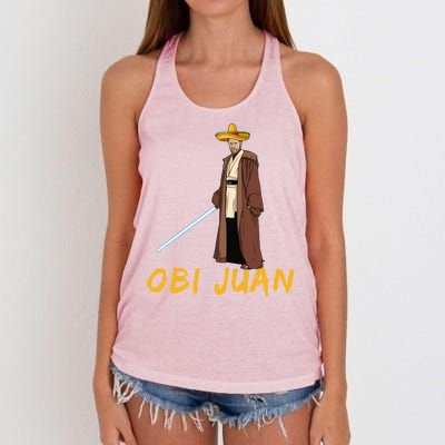 Obi Juan Funny Cinco De Mayo Women's Knotted Racerback Tank