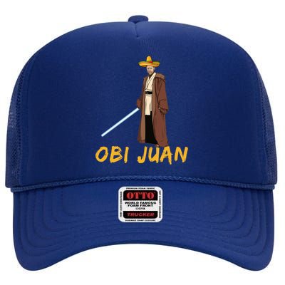 Obi Juan Funny Cinco De Mayo High Crown Mesh Back Trucker Hat