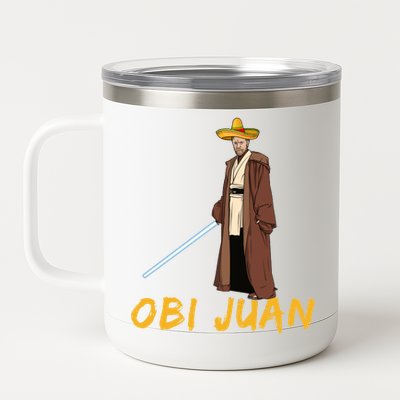 Obi Juan Funny Cinco De Mayo 12 oz Stainless Steel Tumbler Cup