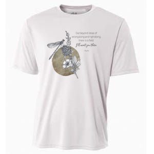 Out Beyond Ideas Rumi Poetry Quotes Cooling Performance Crew T-Shirt