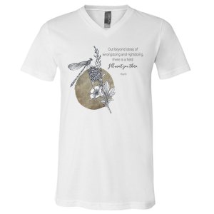 Out Beyond Ideas Rumi Poetry Quotes V-Neck T-Shirt