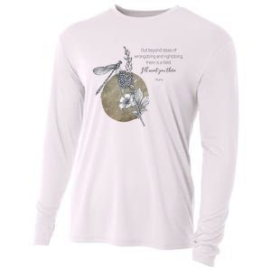 Out Beyond Ideas Rumi Poetry Quotes Cooling Performance Long Sleeve Crew