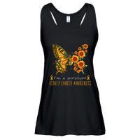 Orange Butterfly Im A Survivor Kidney Cancer Awareness Ladies Essential Flowy Tank