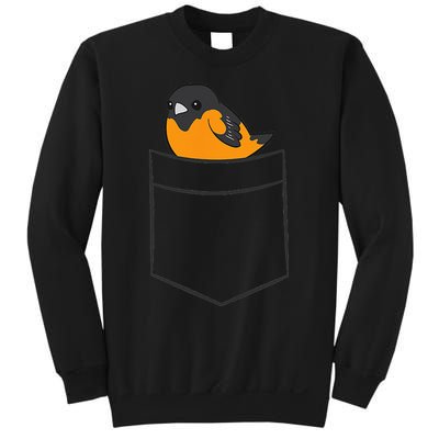 Oriole Bird In The Pocket Cute Pocket Oriole Sweatshirt