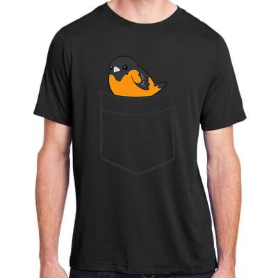 Oriole Bird In The Pocket Cute Pocket Oriole Adult ChromaSoft Performance T-Shirt