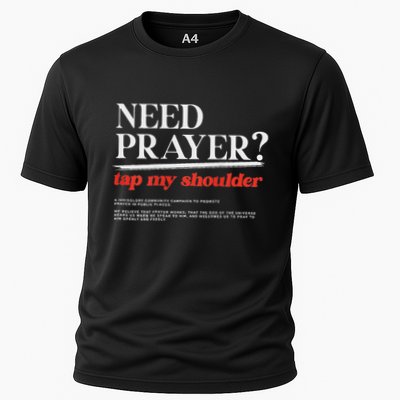 On Back Iv His Glory Need Prayer Tap My Shoulder Performance Shirt