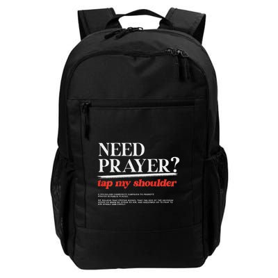 On Back Iv His Glory Need Prayer Tap My Shoulder Backpack