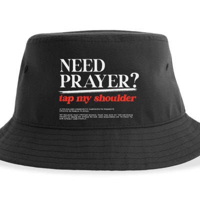 On Back Iv His Glory Need Prayer Tap My Shoulder Sustainable Bucket Hat