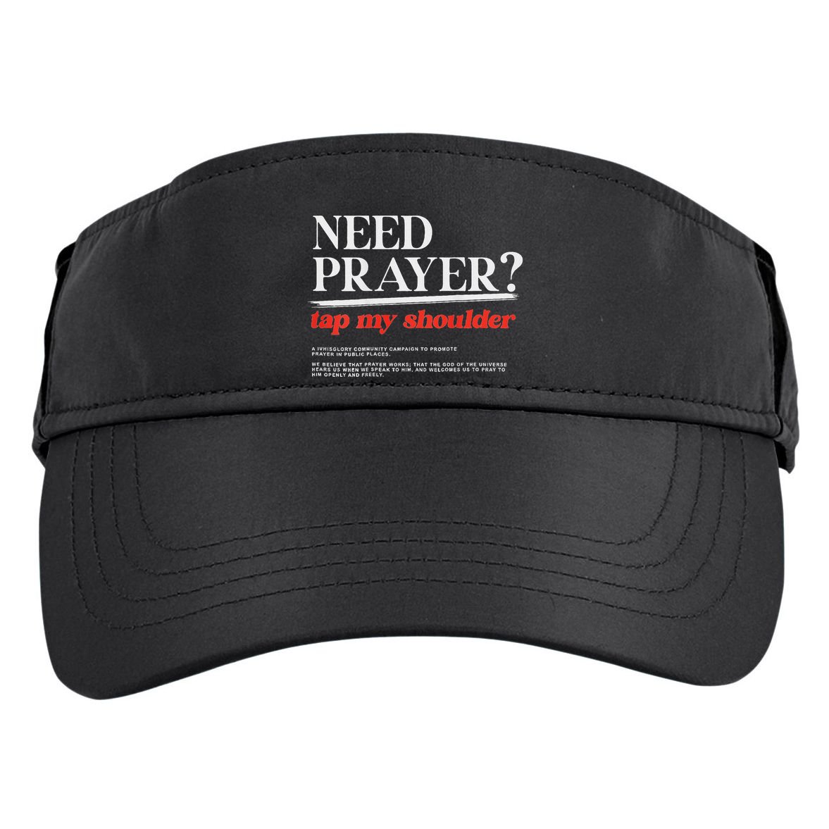 On Back Iv His Glory Need Prayer Tap My Shoulder Adult Drive Performance Visor