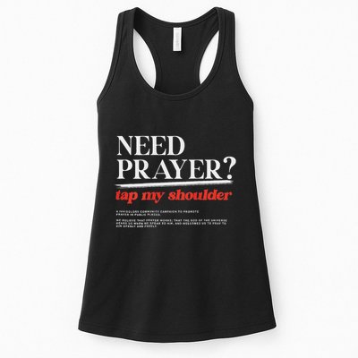 On Back Iv His Glory Need Prayer Tap My Shoulder Womens Tank Top
