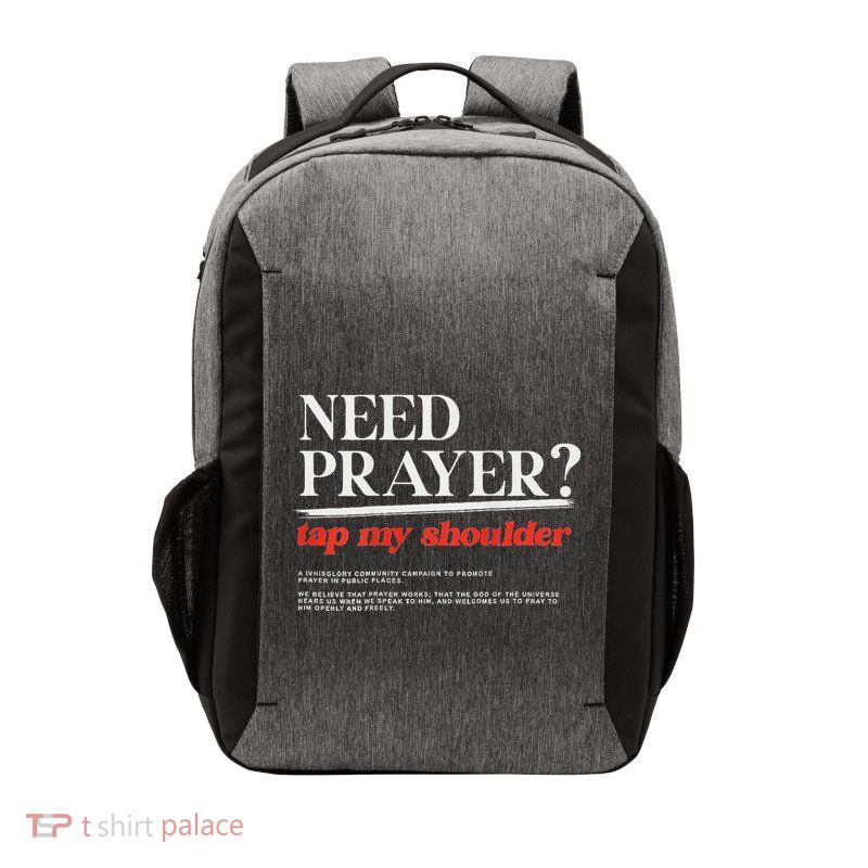 On Back Iv His Glory Need Prayer Tap My Shoulder Vector Backpack