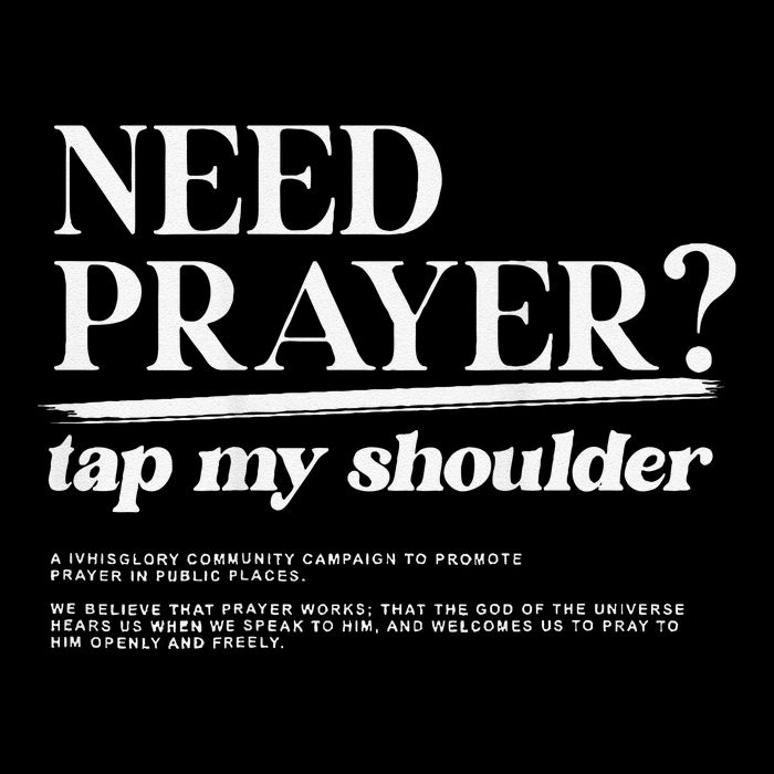 On Back Iv His Glory Need Prayer Tap My Shoulder Backpack