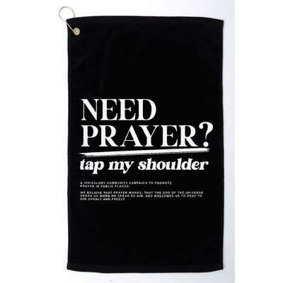 On Back Iv His Glory Need Prayer Tap My Shoulder Golf Towel