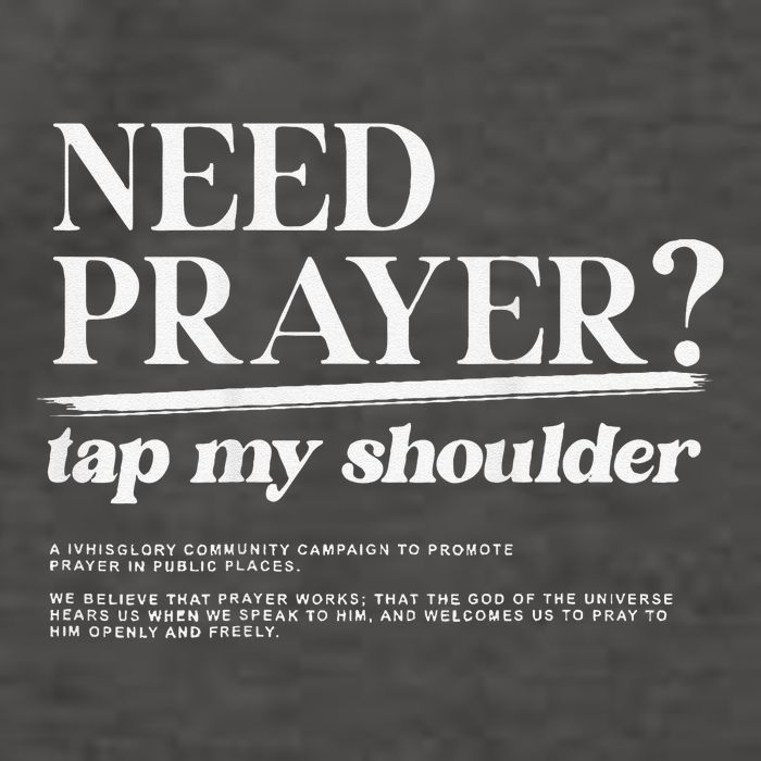 On Back Iv His Glory Need Prayer Tap My Shoulder Vector Backpack