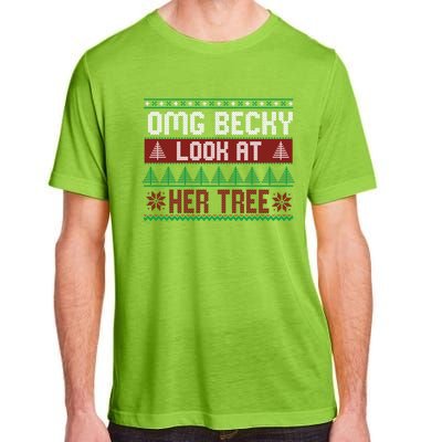 OMG Becky Look At Her Tree Ugly Christmas Adult ChromaSoft Performance T-Shirt