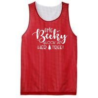 Omg Becky Look At Her Tree Funny Mesh Reversible Basketball Jersey Tank