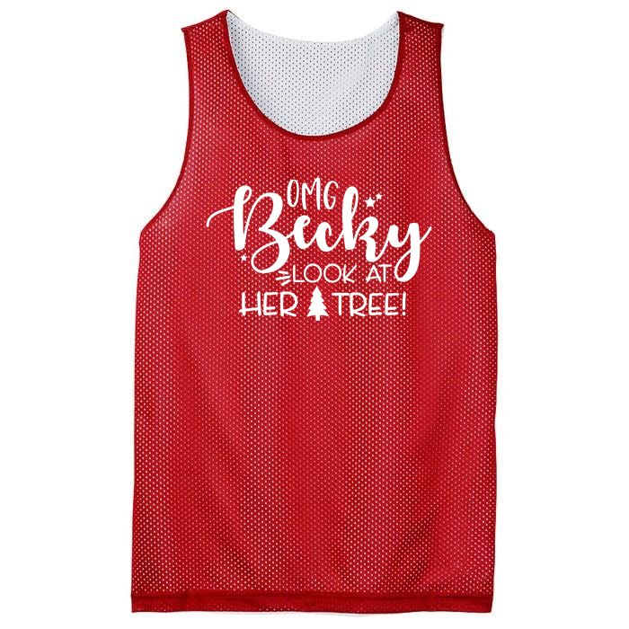 Omg Becky Look At Her Tree Funny Mesh Reversible Basketball Jersey Tank