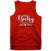 Omg Becky Look At Her Tree Funny Tank Top