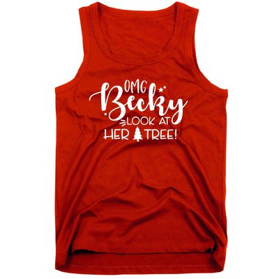 Omg Becky Look At Her Tree Funny Tank Top