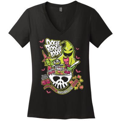 Oogie Boogie Loops My Bugs My Marshmallow Bugs Funny Design Women's V-Neck T-Shirt