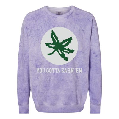 Ohio Buckeye Leaf Colorblast Crewneck Sweatshirt