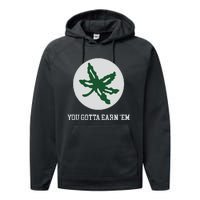 Ohio Buckeye Leaf Performance Fleece Hoodie